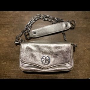 Authentic Silver Micro Tory Burch